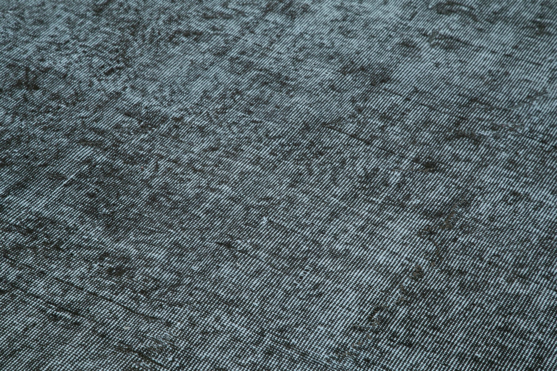 Overdyed Vintage Siyah Eskitme Pamuk Yün El Dokuma Halısı 154x260 Agacan