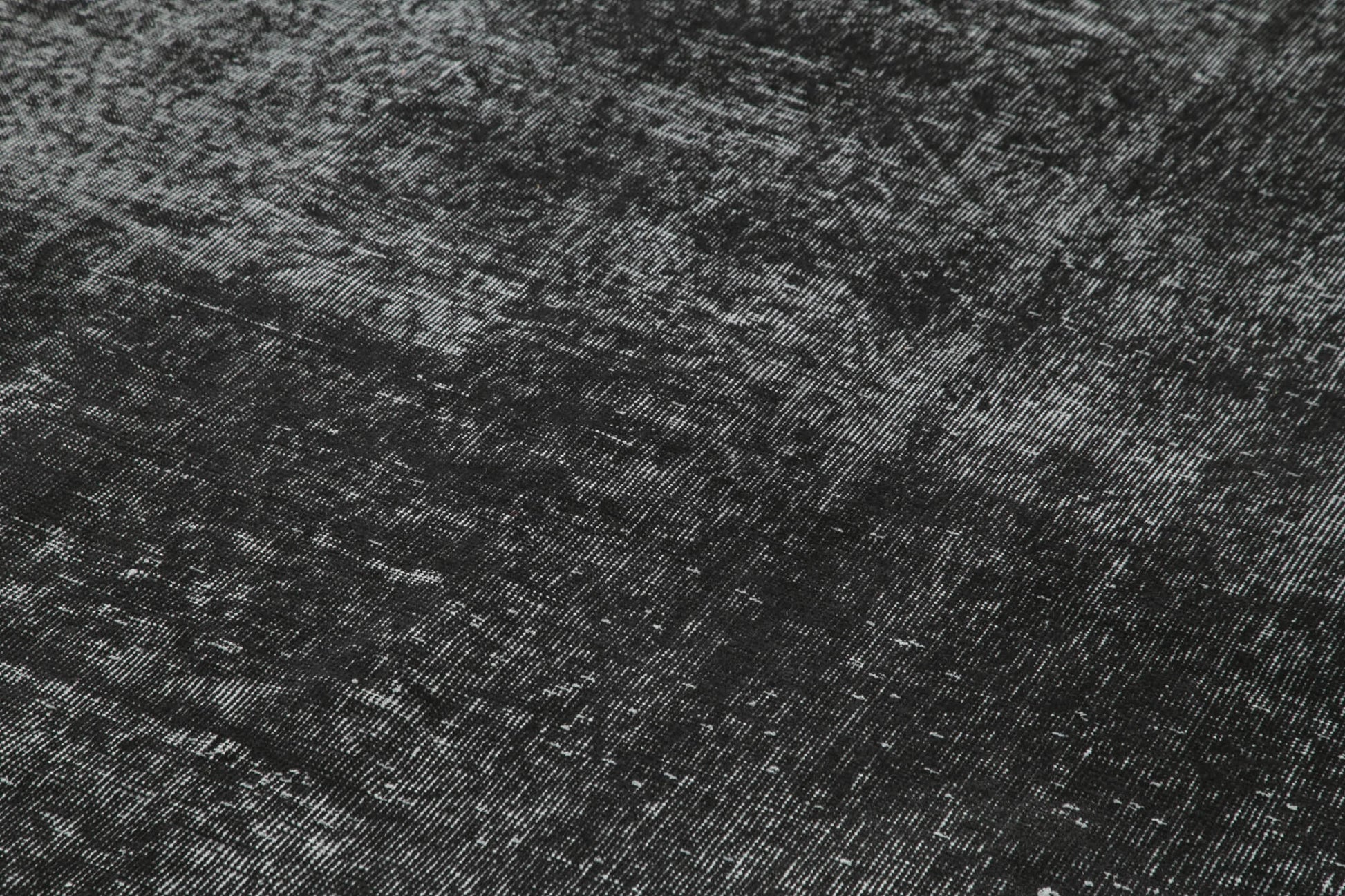 Overdyed Vintage Siyah Eskitme Pamuk Yün El Dokuma Halısı 195x290 Agacan