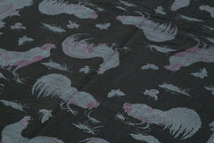 Needlepoint Gri Figürlü Pamuk Yün El Dokuma Halısı 153x248 Agacan