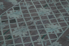 Needlepoint Gri Figürlü Pamuk Yün El Dokuma Halısı 172x260 Agacan