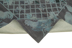 Needlepoint Gri Figürlü Pamuk Yün El Dokuma Halısı 172x260 Agacan