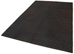 Needlepoint Kahverengi Geometrik Pamuk Yün El Dokuma Halısı 169x250 Agacan