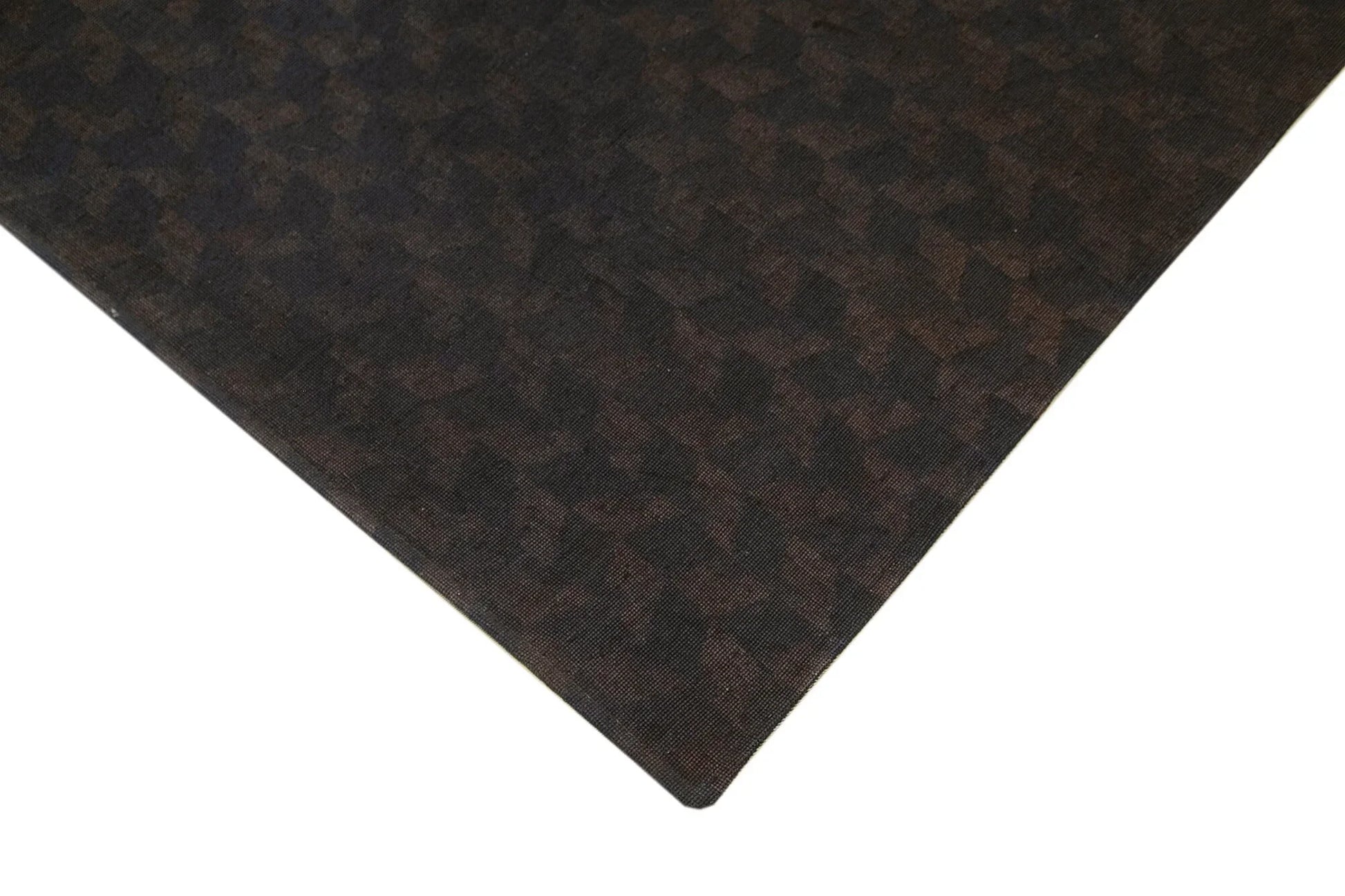 Needlepoint Kahverengi Geometrik Pamuk Yün El Dokuma Halısı 169x250 Agacan