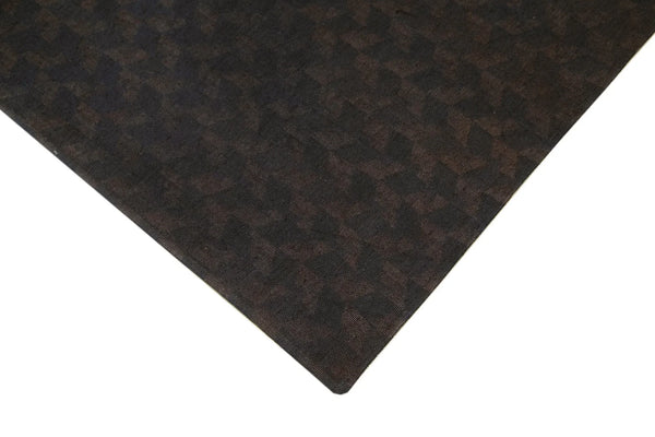 Needlepoint Kahverengi Geometrik Pamuk Yün El Dokuma Halısı 169x250 Agacan