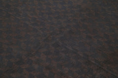 Needlepoint Kahverengi Geometrik Pamuk Yün El Dokuma Halısı 169x250 Agacan