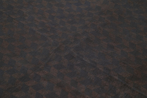 Needlepoint Kahverengi Geometrik Pamuk Yün El Dokuma Halısı 169x250 Agacan