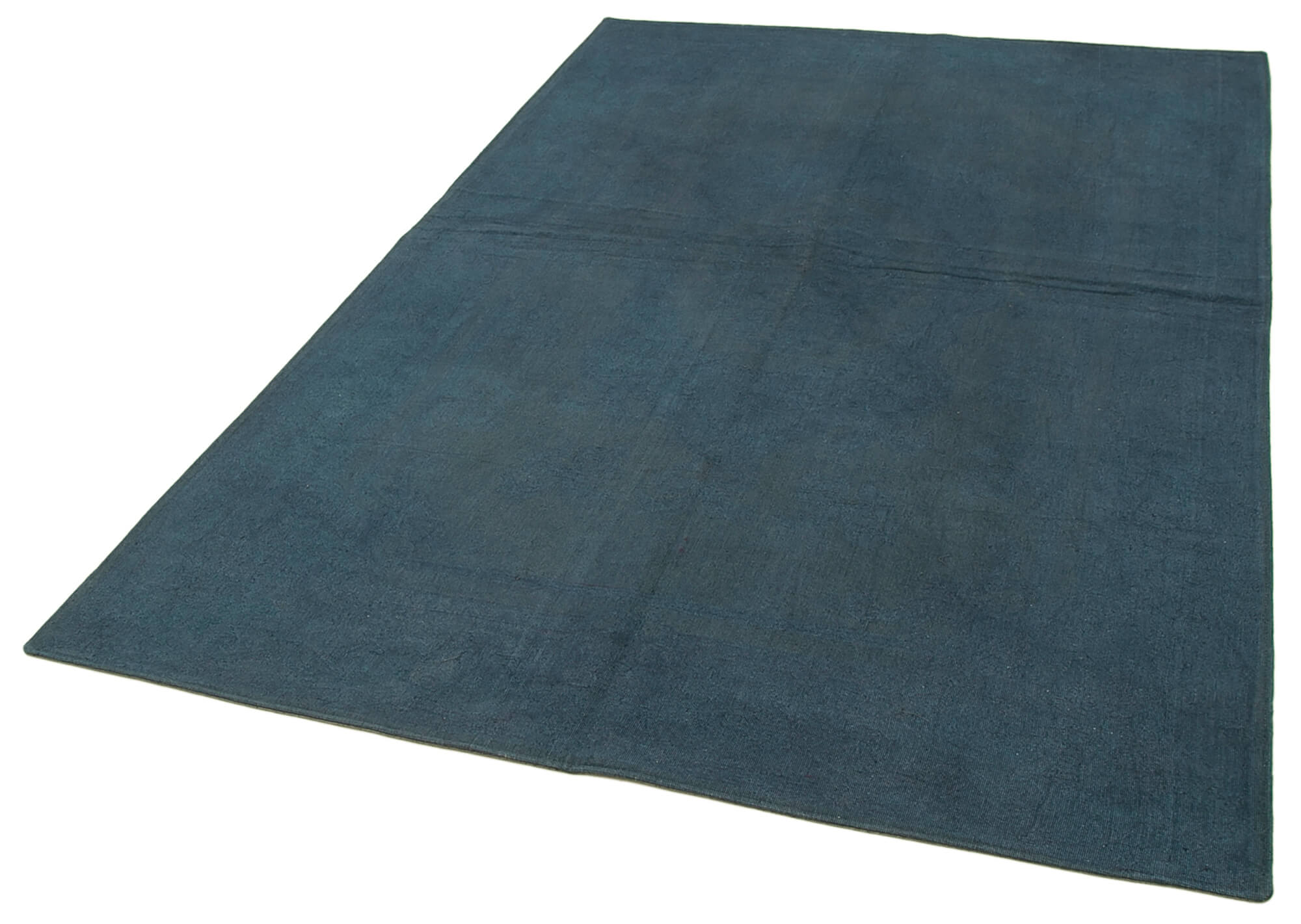 Needlepoint Mavi Çiçekli Pamuk Yün El Dokuma Halısı 164x244 Agacan