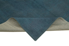 Needlepoint Mavi Çiçekli Pamuk Yün El Dokuma Halısı 164x244 Agacan