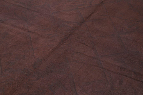 Needlepoint Mor Çiçekli Pamuk Yün El Dokuma Halısı 173x233 Agacan