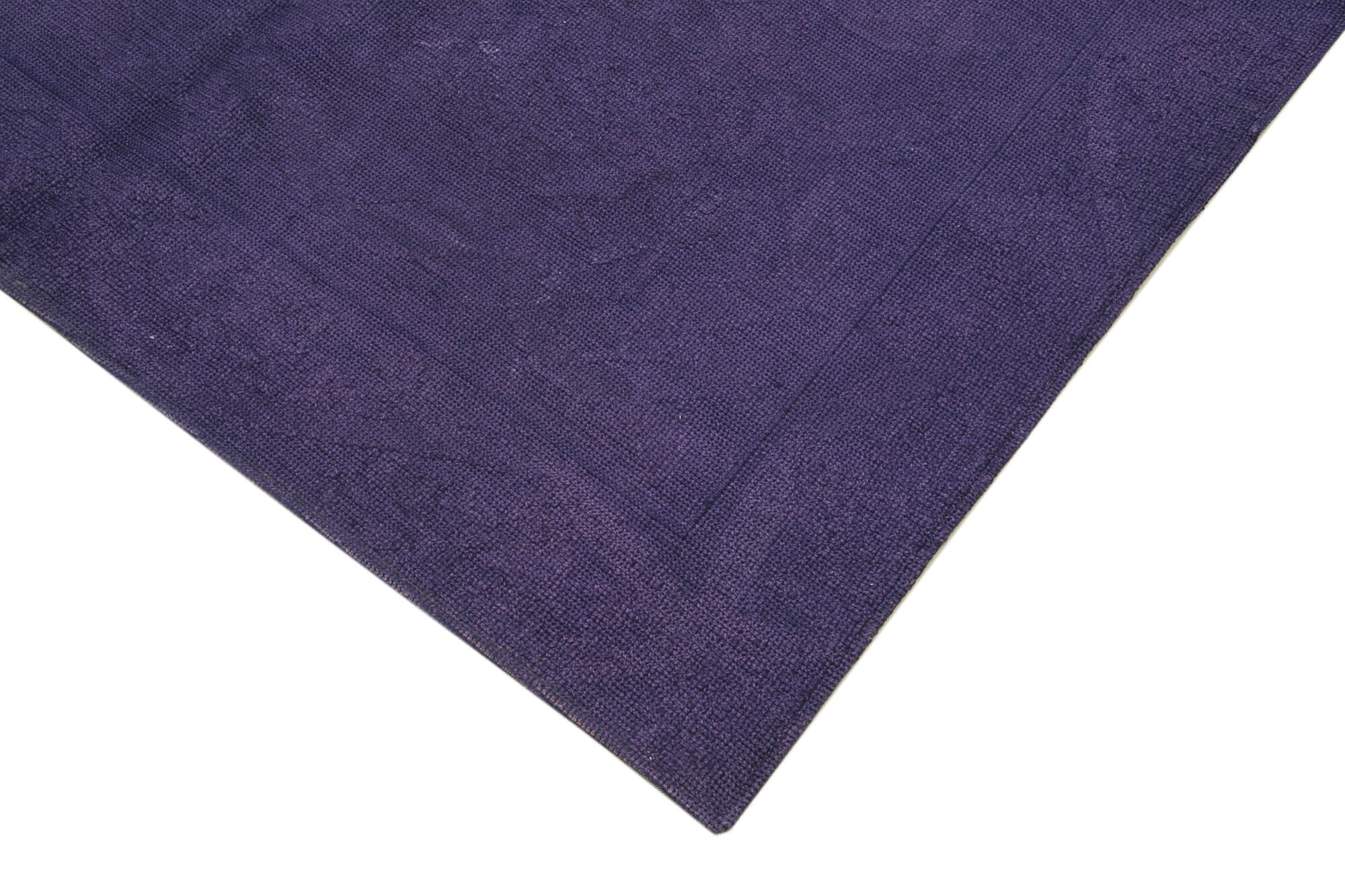 Needlepoint Mor Çiçekli Pamuk Yün El Dokuma Halısı 169x258 Agacan