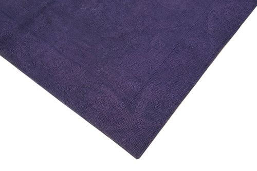 Needlepoint Mor Çiçekli Pamuk Yün El Dokuma Halısı 169x258 Agacan