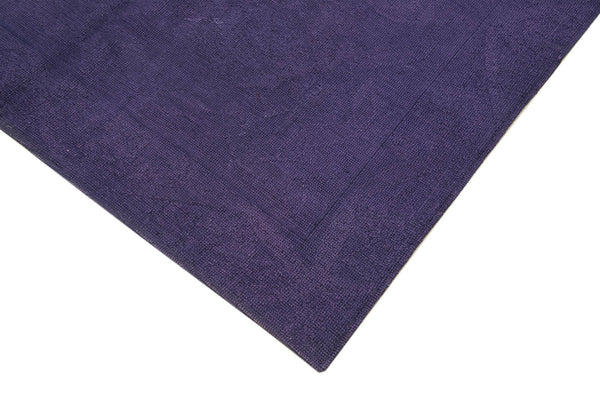 Needlepoint Mor Çiçekli Pamuk Yün El Dokuma Halısı 169x258 Agacan