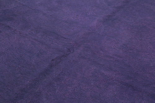 Needlepoint Mor Çiçekli Pamuk Yün El Dokuma Halısı 169x258 Agacan