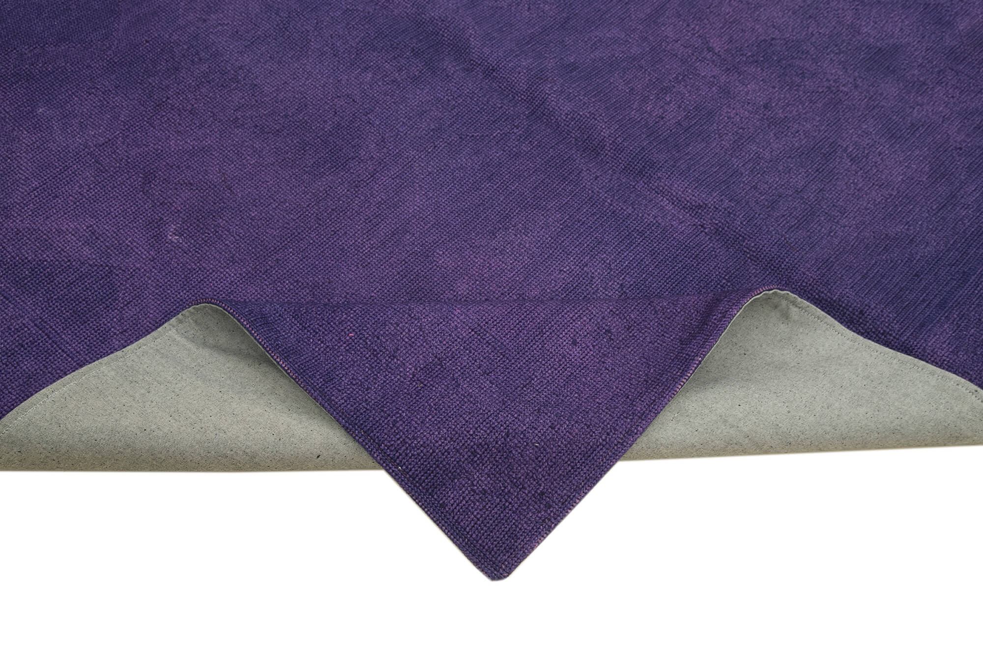 Needlepoint Mor Çiçekli Pamuk Yün El Dokuma Halısı 169x258 Agacan