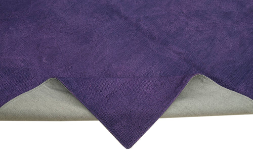 Needlepoint Mor Çiçekli Pamuk Yün El Dokuma Halısı 169x258 Agacan