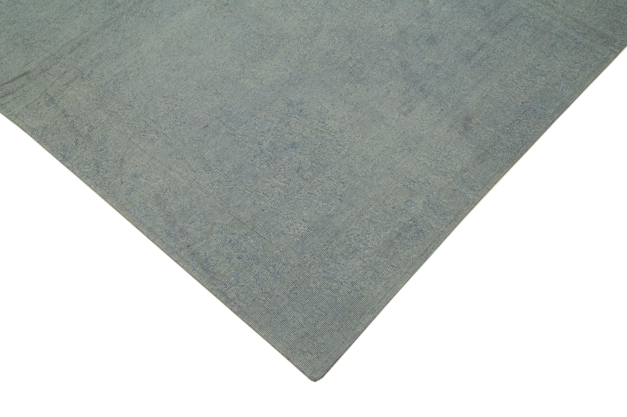 Needlepoint Gri Eskitme Pamuk Yün El Dokuma Halısı 163x237 Agacan