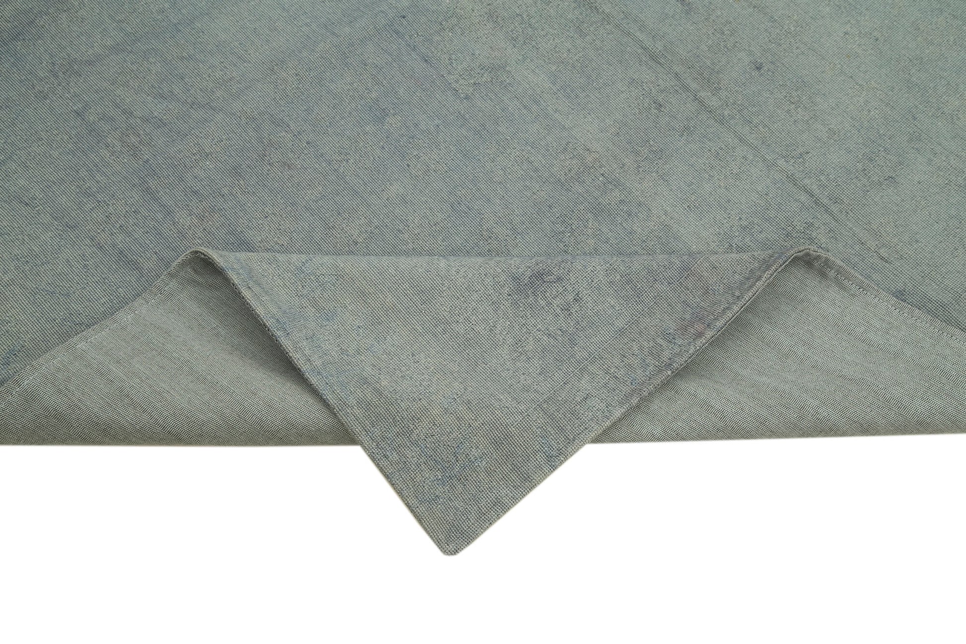 Needlepoint Gri Eskitme Pamuk Yün El Dokuma Halısı 163x237 Agacan