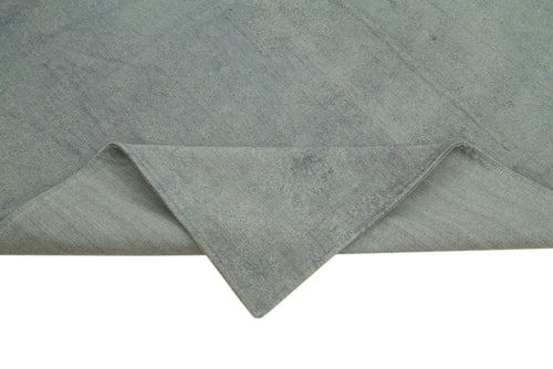 Needlepoint Gri Eskitme Pamuk Yün El Dokuma Halısı 163x237 Agacan