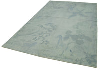 Hellblauer Vintage Teppich mit Tiermotiven 181x275 cm