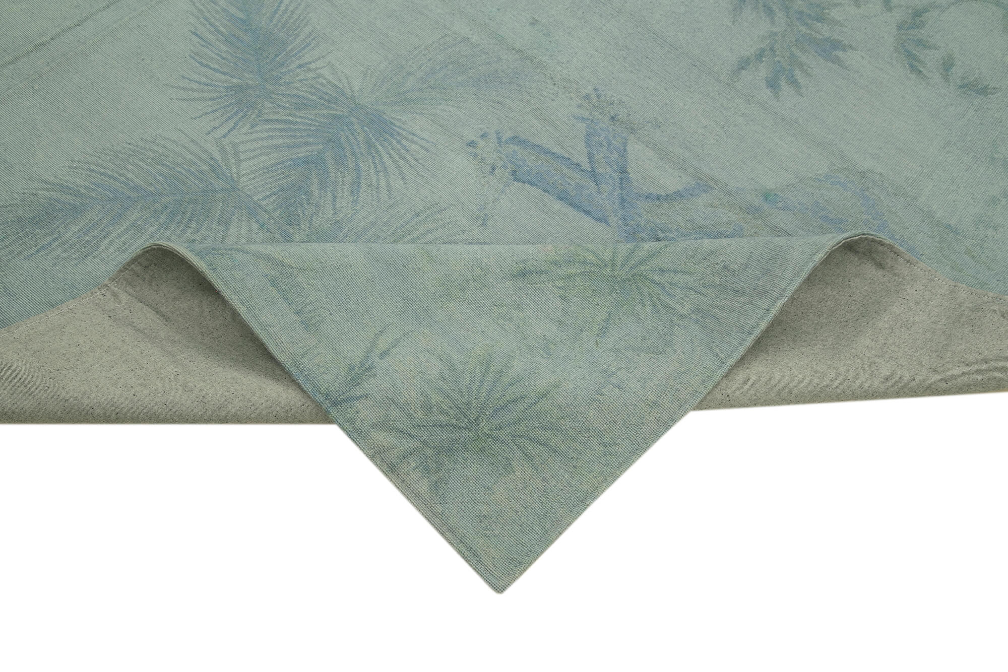 Needlepoint Gri Çiçekli Pamuk Yün El Dokuma Halısı 181x275 Agacan