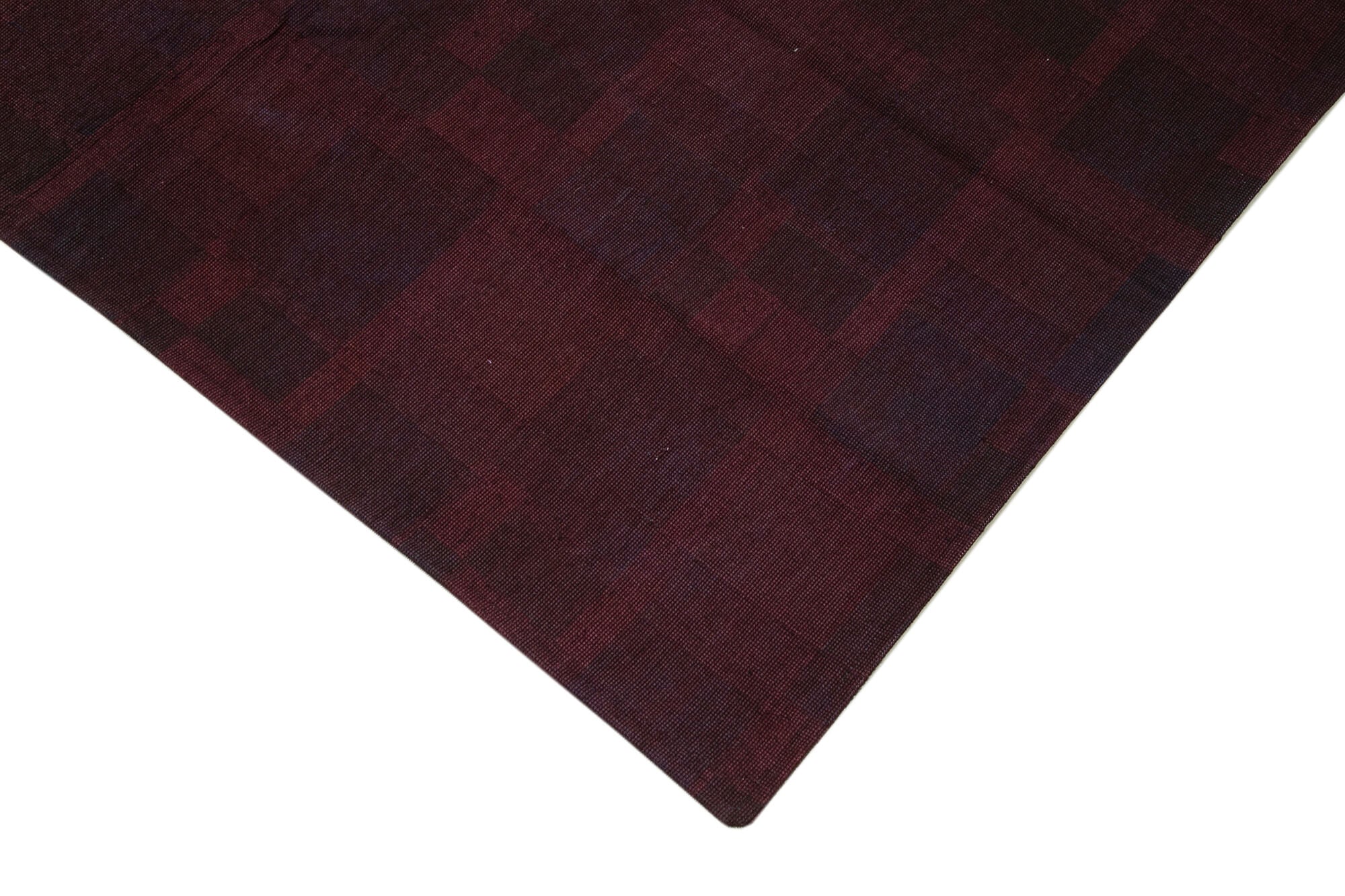 Needlepoint Kahverengi Çiçekli Pamuk Yün El Dokuma Halısı 140x229 Agacan