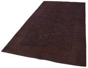 Needlepoint Kahverengi Çiçekli Pamuk Yün El Dokuma Halısı 182x250 Agacan