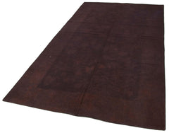 Needlepoint Kahverengi Çiçekli Pamuk Yün El Dokuma Halısı 182x250 Agacan