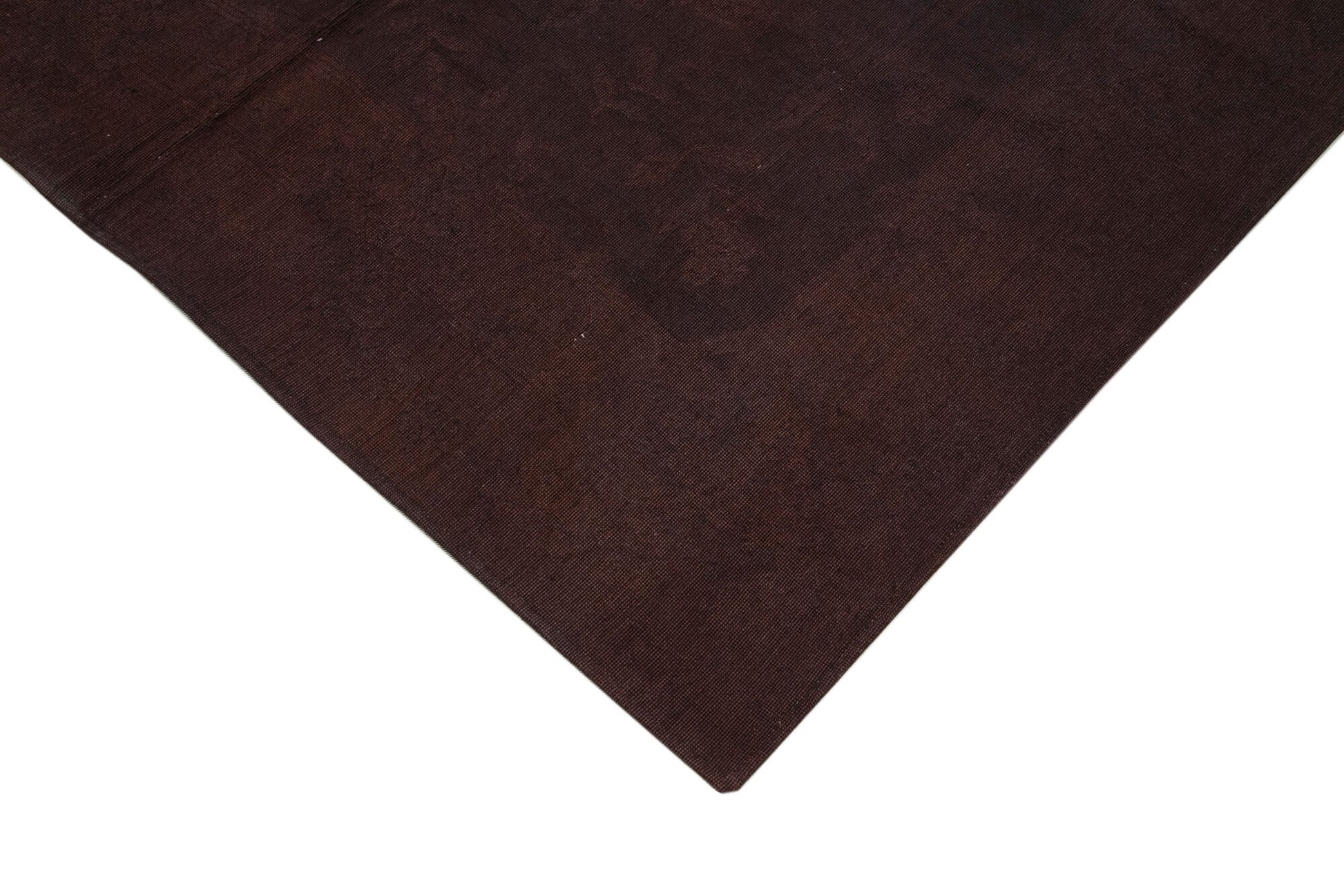 Needlepoint Kahverengi Çiçekli Pamuk Yün El Dokuma Halısı 182x250 Agacan