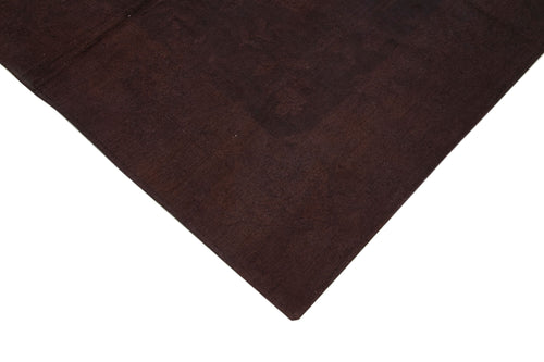 Needlepoint Kahverengi Çiçekli Pamuk Yün El Dokuma Halısı 182x250 Agacan