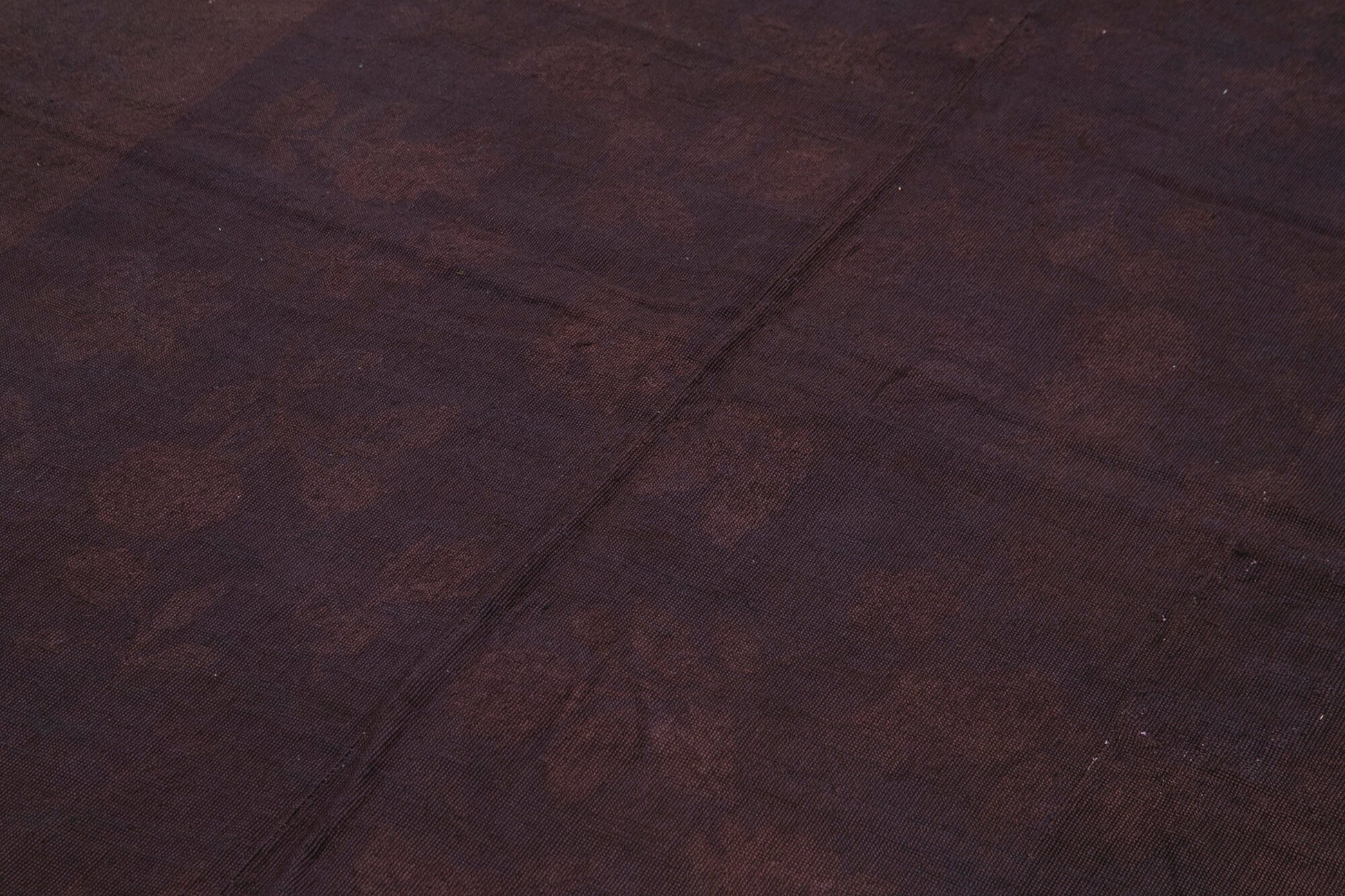 Needlepoint Kahverengi Çiçekli Pamuk Yün El Dokuma Halısı 182x250 Agacan