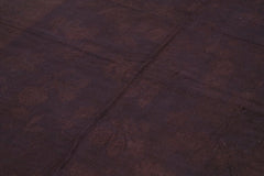 Needlepoint Kahverengi Çiçekli Pamuk Yün El Dokuma Halısı 182x250 Agacan