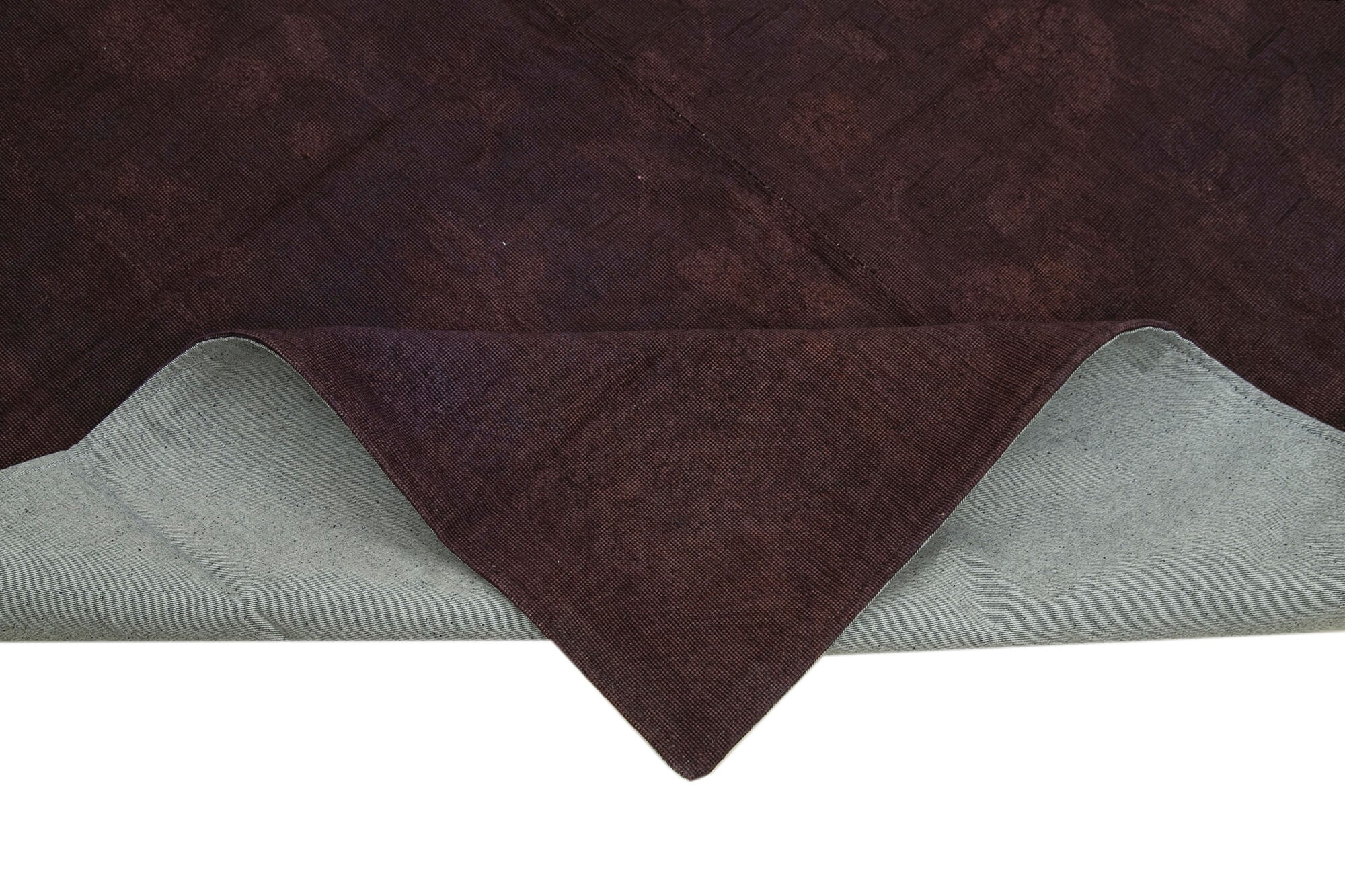 Needlepoint Kahverengi Çiçekli Pamuk Yün El Dokuma Halısı 182x250 Agacan