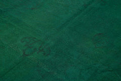 Needlepoint Yeşil Çiçekli Pamuk Yün El Dokuma Halısı 163x242 Agacan