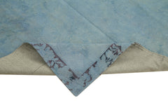 Needlepoint Mavi Çiçekli Pamuk Yün El Dokuma Halısı 162x258 Agacan