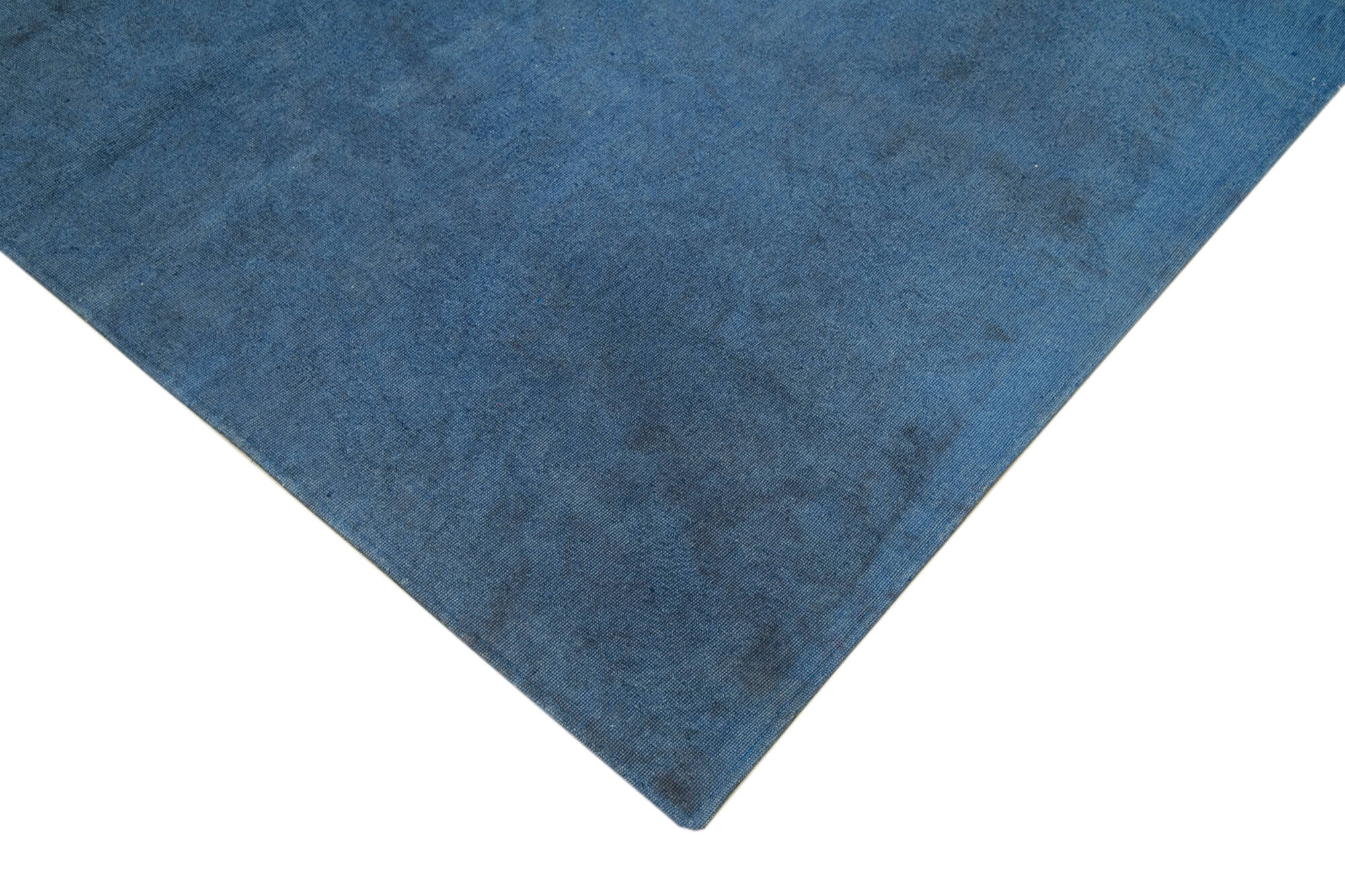 Needlepoint Mavi Çiçekli Pamuk Yün El Dokuma Halısı 165x244 Agacan