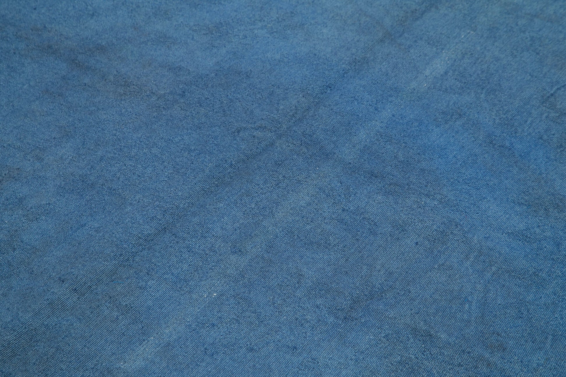 Needlepoint Mavi Çiçekli Pamuk Yün El Dokuma Halısı 165x244 Agacan