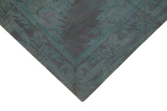 Needlepoint Gri Çiçekli Pamuk Yün El Dokuma Halısı 170x227 Agacan