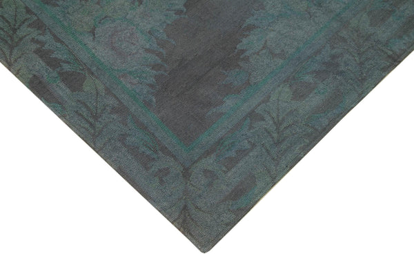 Needlepoint Gri Çiçekli Pamuk Yün El Dokuma Halısı 170x227 Agacan