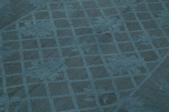 Needlepoint Gri Çiçekli Pamuk Yün El Dokuma Halısı 165x255 Agacan