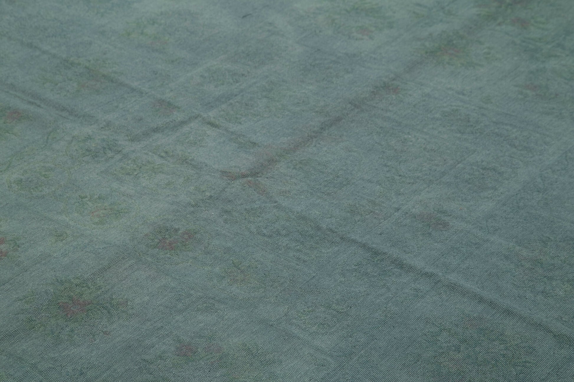 Needlepoint Gri Çiçekli Pamuk Yün El Dokuma Halısı 227x291 Agacan