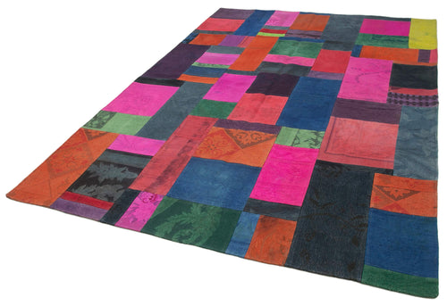 Needlepoint Beyaz Çiçekli Pamuk Yün El Dokuma Halısı 200x300 Agacan