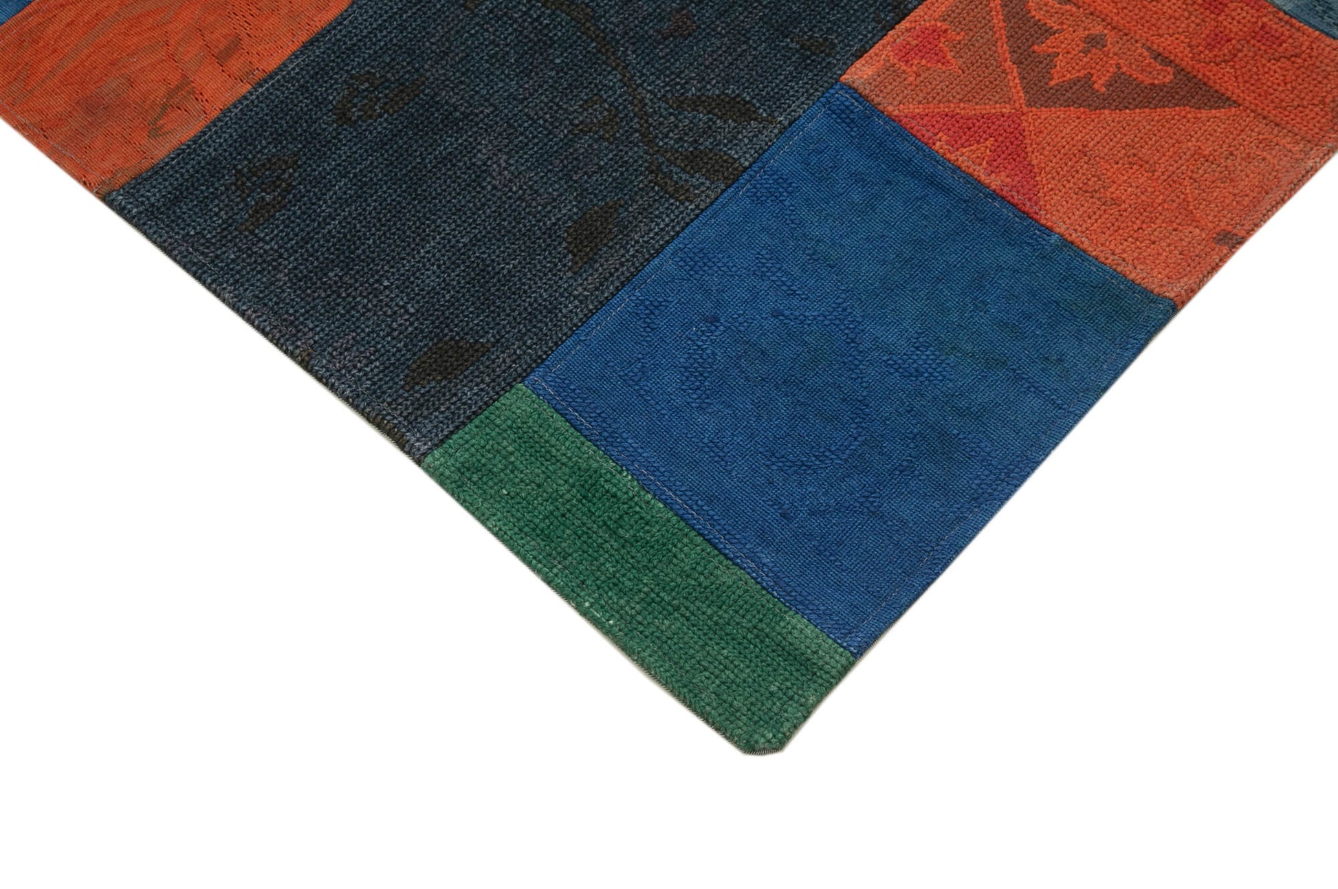 Needlepoint Beyaz Çiçekli Pamuk Yün El Dokuma Halısı 200x300 Agacan