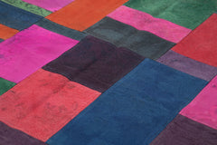 Needlepoint Beyaz Çiçekli Pamuk Yün El Dokuma Halısı 200x300 Agacan