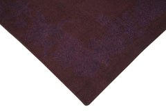 Needlepoint Mor Çiçekli Pamuk Yün El Dokuma Halısı 219x263 Agacan