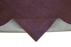 Needlepoint Mor Çiçekli Pamuk Yün El Dokuma Halısı 219x263 Agacan