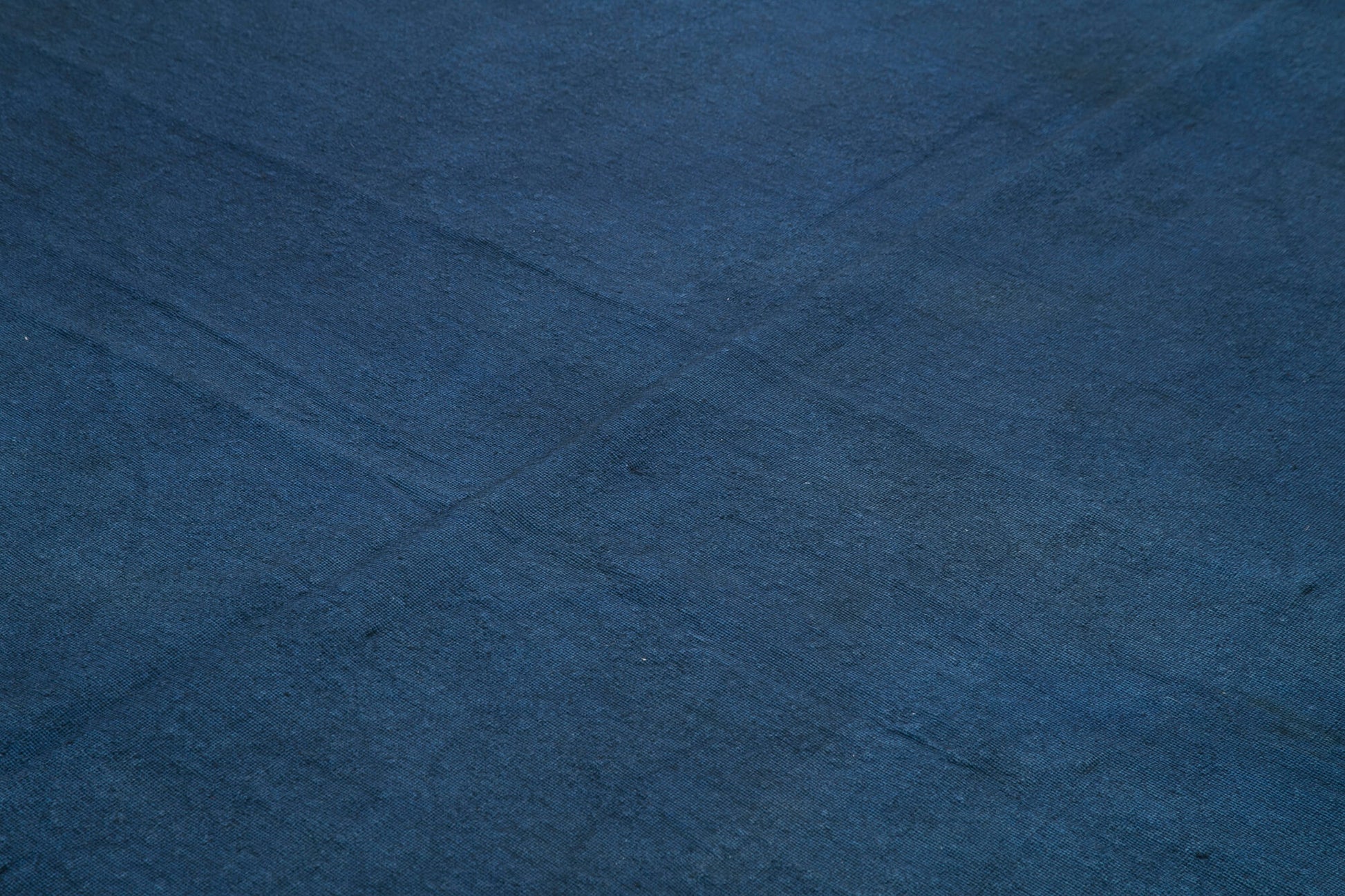 Needlepoint Mavi Çiçekli Pamuk Yün El Dokuma Halısı 221x267 Agacan