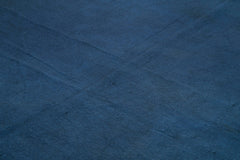 Needlepoint Mavi Çiçekli Pamuk Yün El Dokuma Halısı 221x267 Agacan