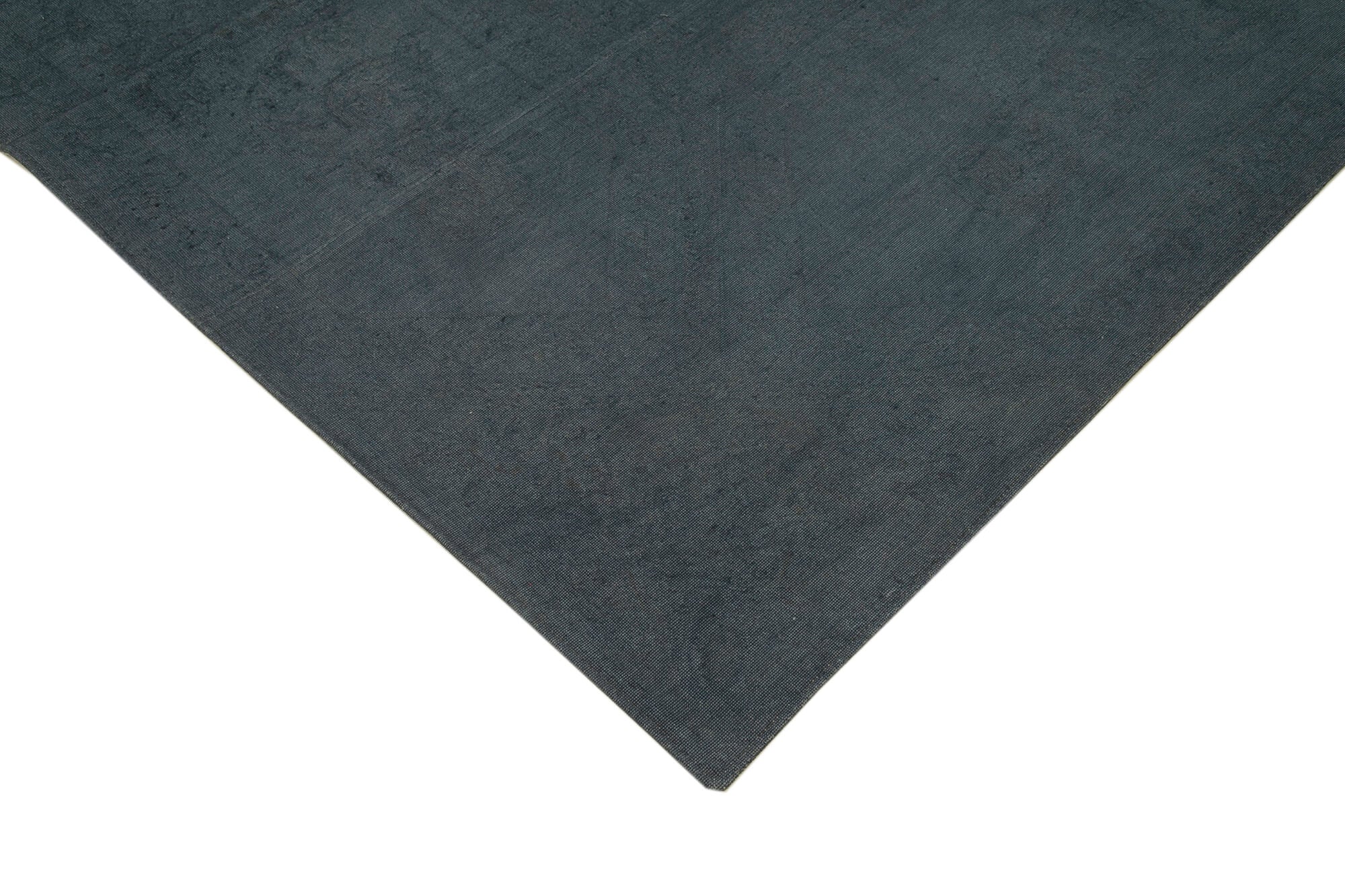 Needlepoint Mavi Çiçekli Pamuk Yün El Dokuma Halısı 222x283 Agacan