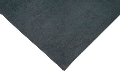 Needlepoint Mavi Çiçekli Pamuk Yün El Dokuma Halısı 222x283 Agacan