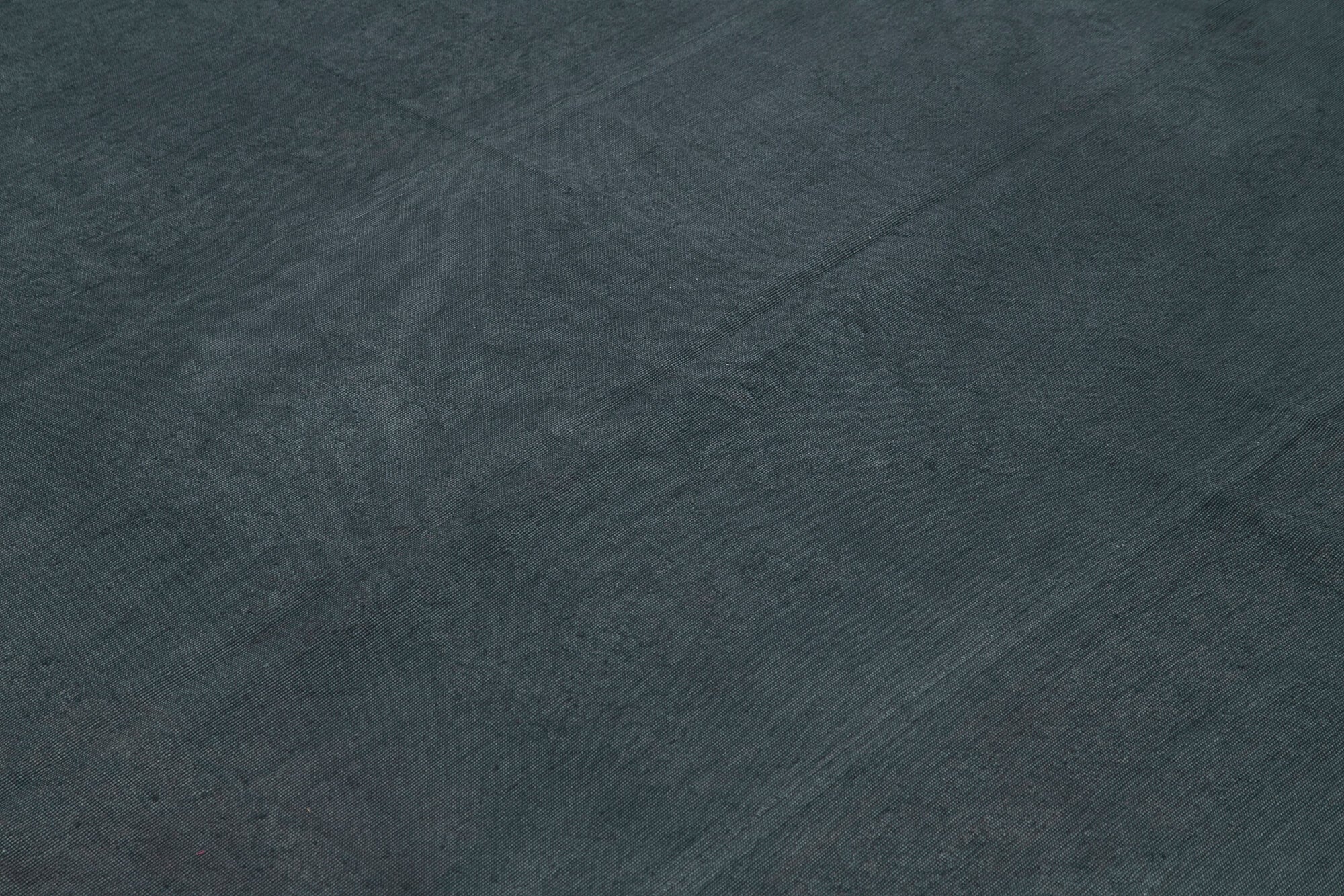 Needlepoint Mavi Çiçekli Pamuk Yün El Dokuma Halısı 222x283 Agacan